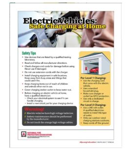 Electric Vehicle (EV) Safety Tip Sheet